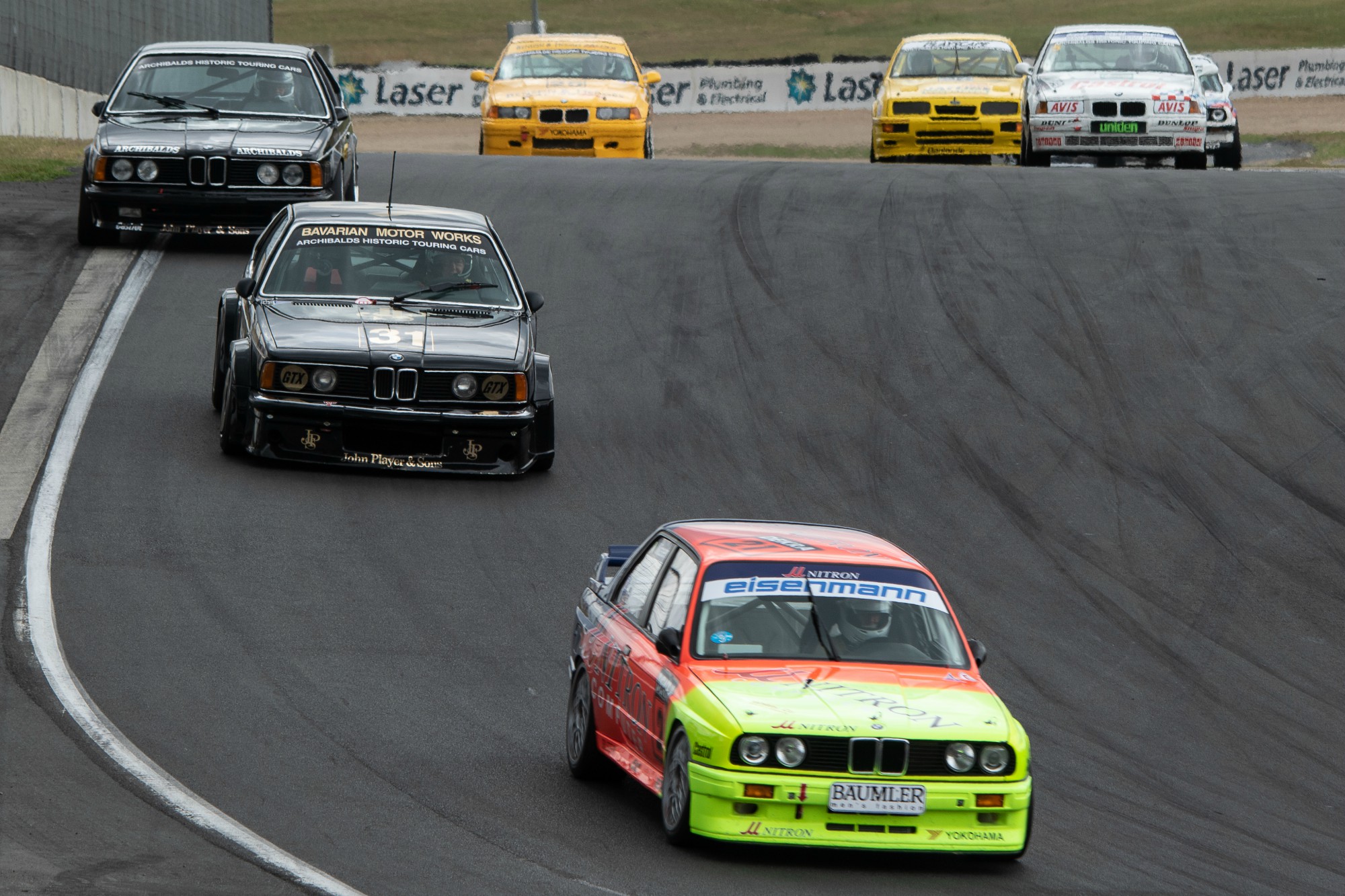 BMW M3 leads 635 CSi in the midfield